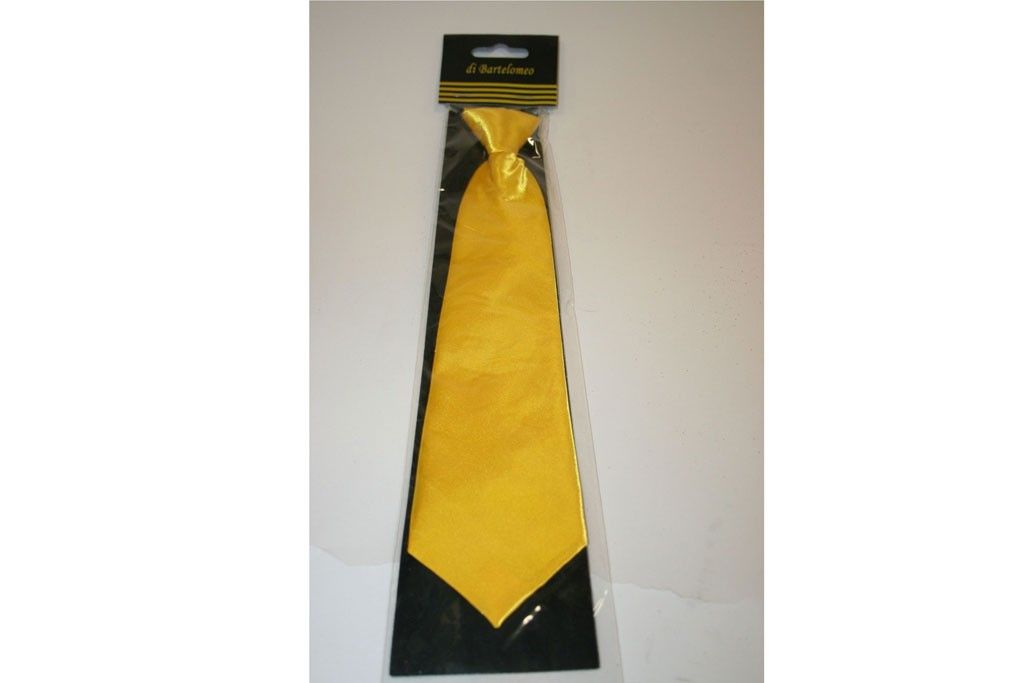 Stropdas satijn geel