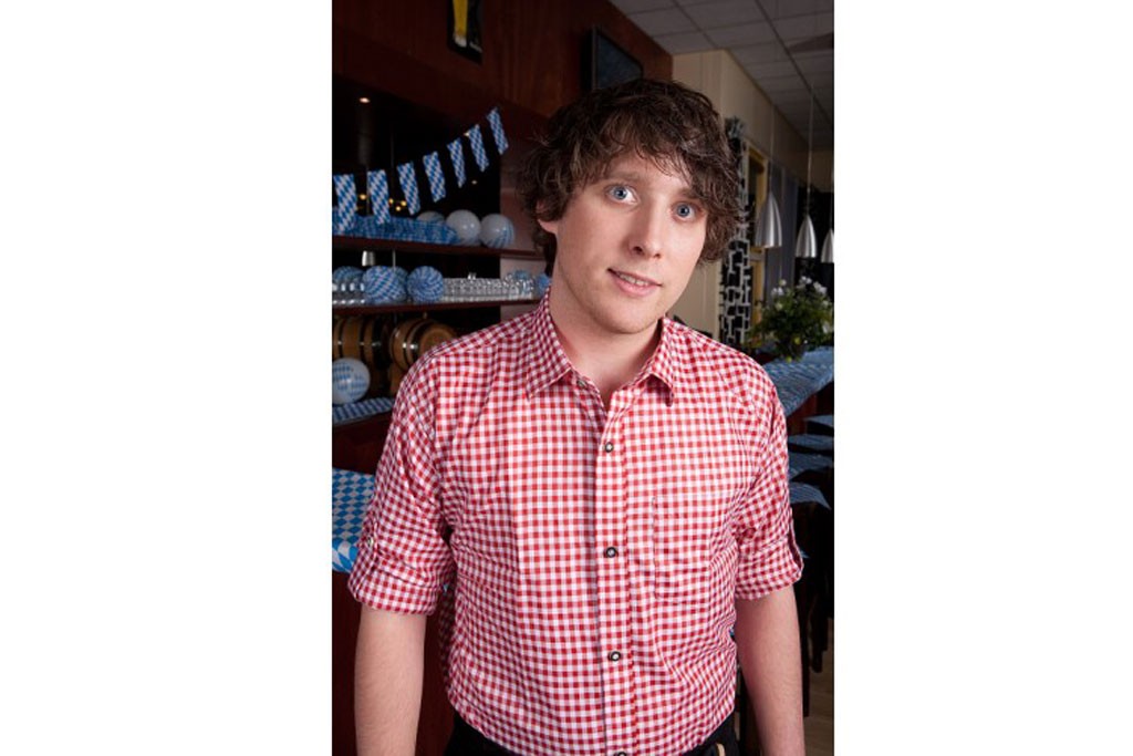 Tirolerblouse geruit rood wit