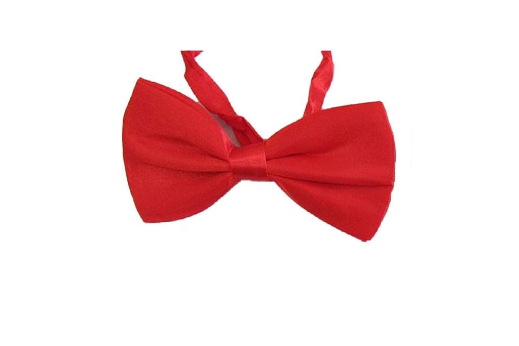 Vlinderstrikje satijn rood