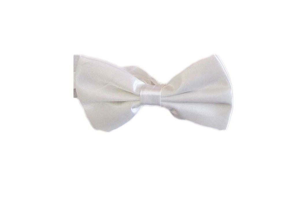 Vlinderstrikje satijn wit