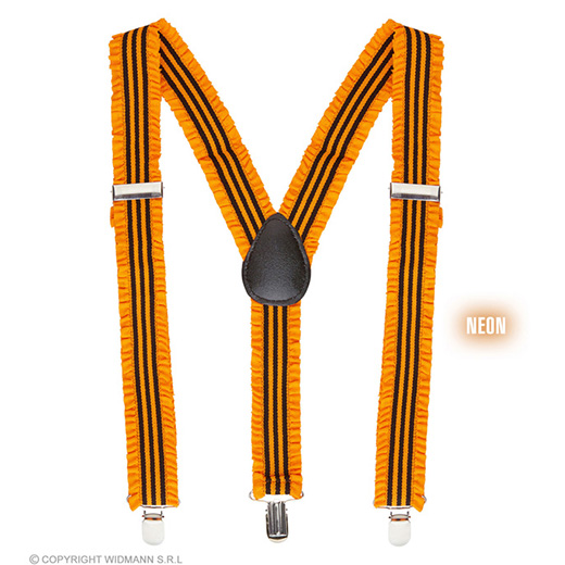 bretels oranje met plooien