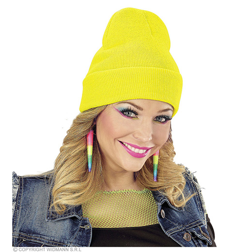 beanie neon geel
