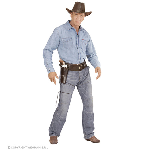 western holster  met riem lederlook , bruin