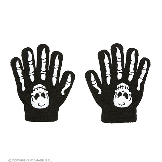 handschoenen botten met schedel, kind