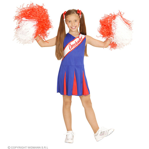 cheerleader blauw/rood meisje