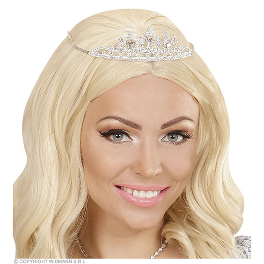 luxe zilveren tiara strass