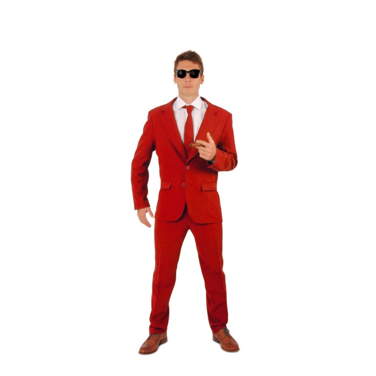 Kostuum rood heren 