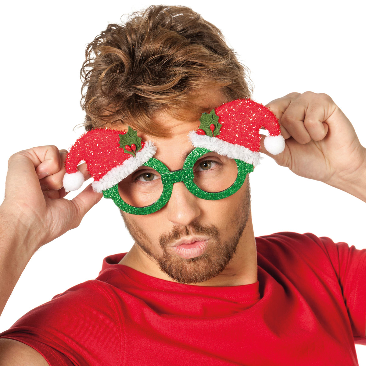 Bril kerst glitter