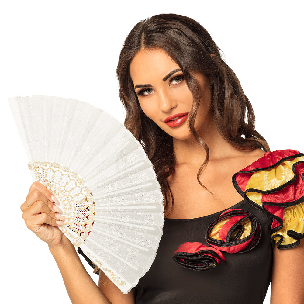Waaier Granada wit (25 cm)