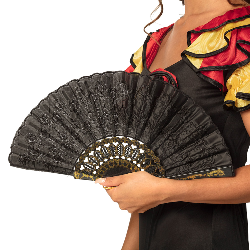 Waaier Granada zwart (25 cm)