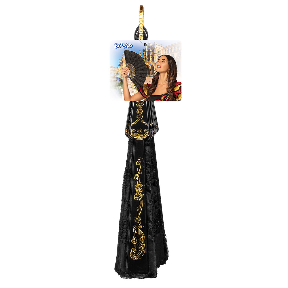 Waaier Granada zwart (25 cm)