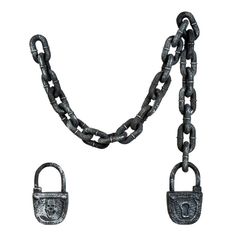 Schakelketting Dungeon met slot (123 cm)