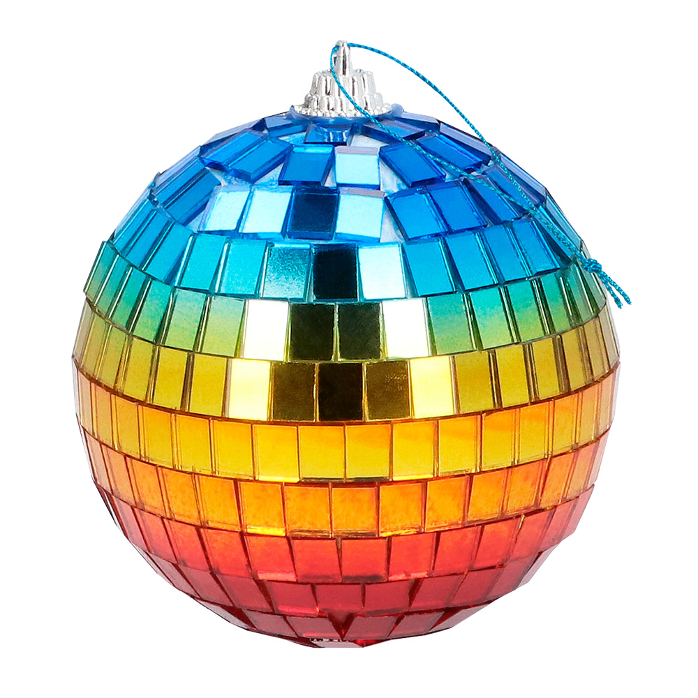 Set 6 discoballen regenboog (Ø 8 cm)