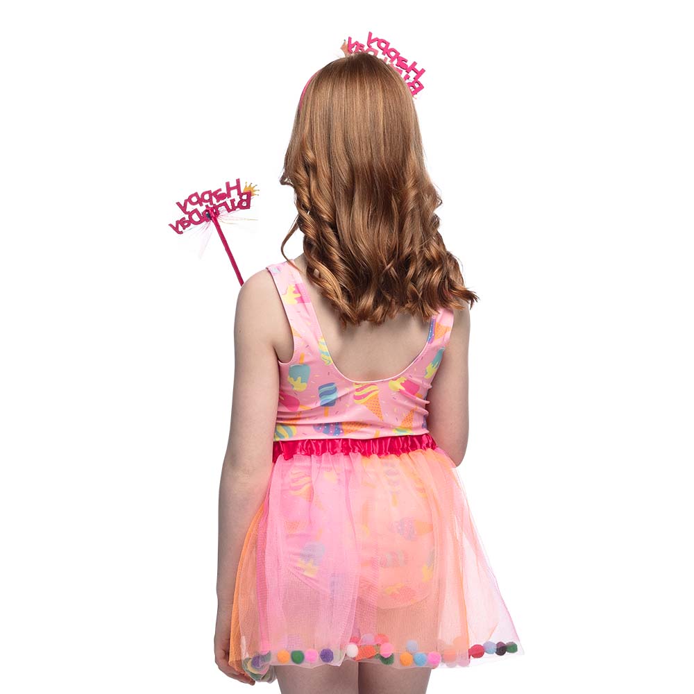 Set fee 'Happy birthday' (tutu, diadeem en stafje)