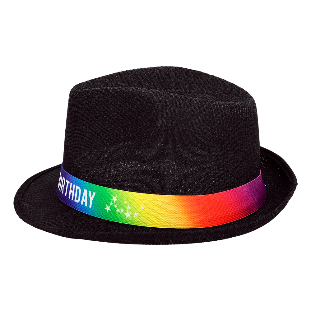 Hoed Funky 'Happy birthday' 6 kleuren ass.