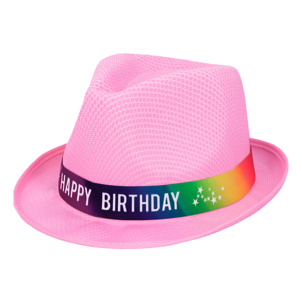 Hoed Funky 'Happy birthday' 6 kleuren ass.