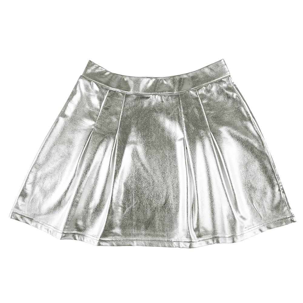Minirokje Shiny zilver (one size)