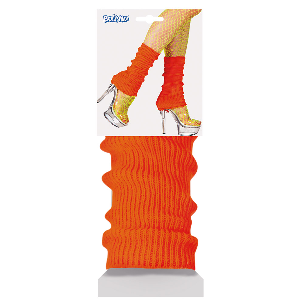 Paar beenwarmers Basic neonoranje UV
