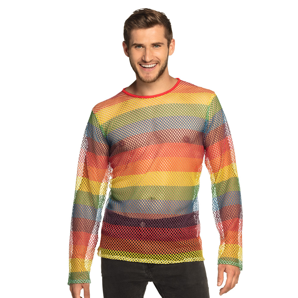 Visnet shirt regenbogen (L/XL)