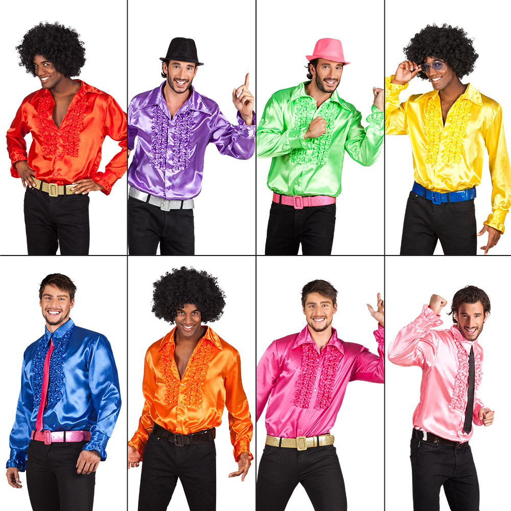 Partyshirt 8 kleuren ass. (M>XL)