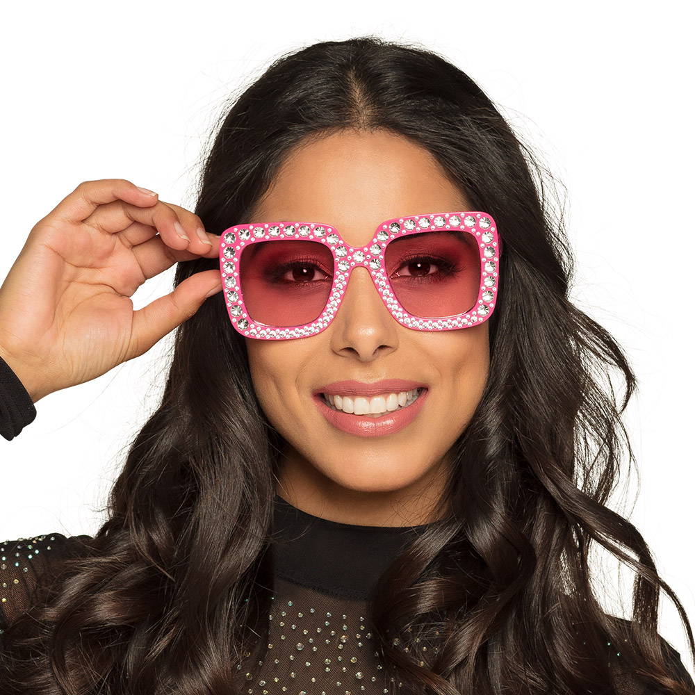 Partybril Bling bling roze UV
