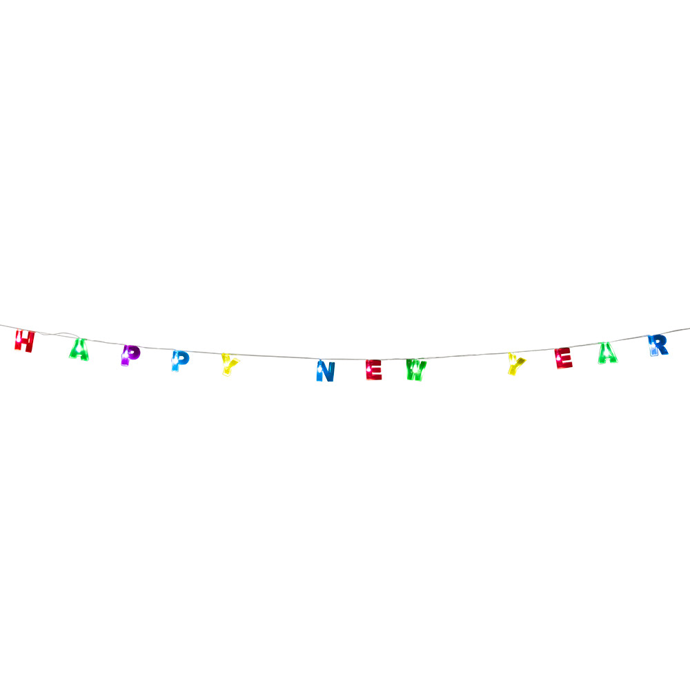 LED lichtsnoer 'Happy new year' (160 cm)