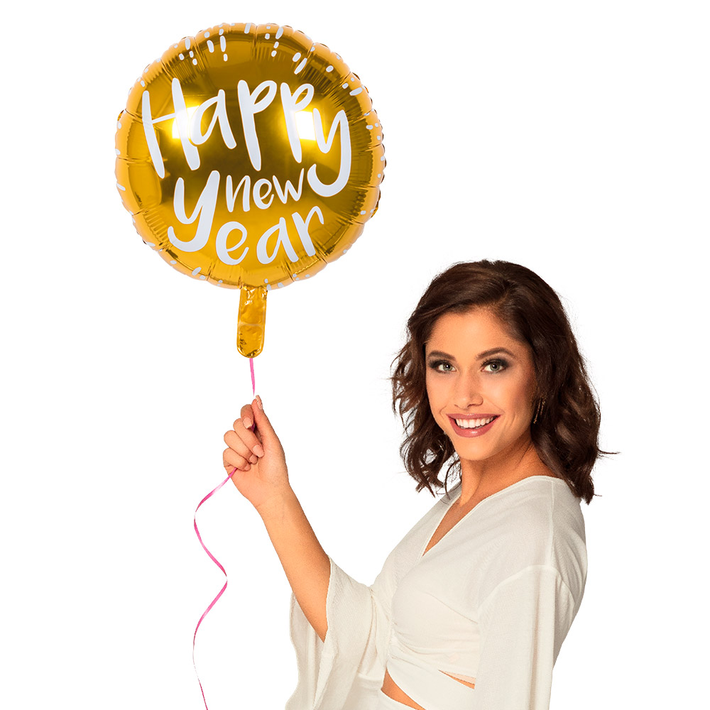 Folieballon 'Happy new year' (Ø 45 cm)
