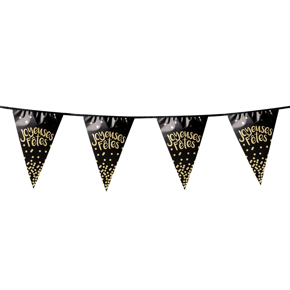 Folievlaggenlijn 'Joyeuses Fêtes' (30 x 20 cm)(4 m)