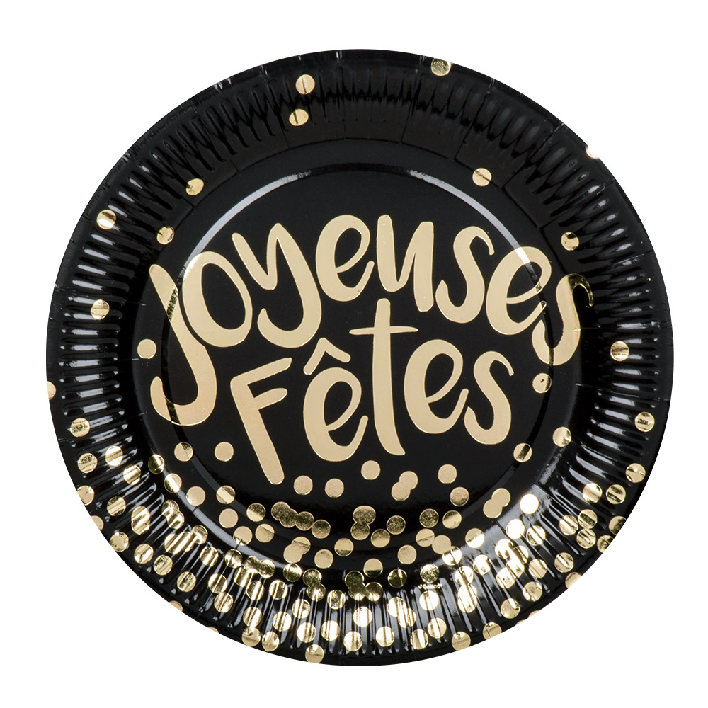 Set 6 Bordjes 'Joyeuses Fêtes' (23 cm)