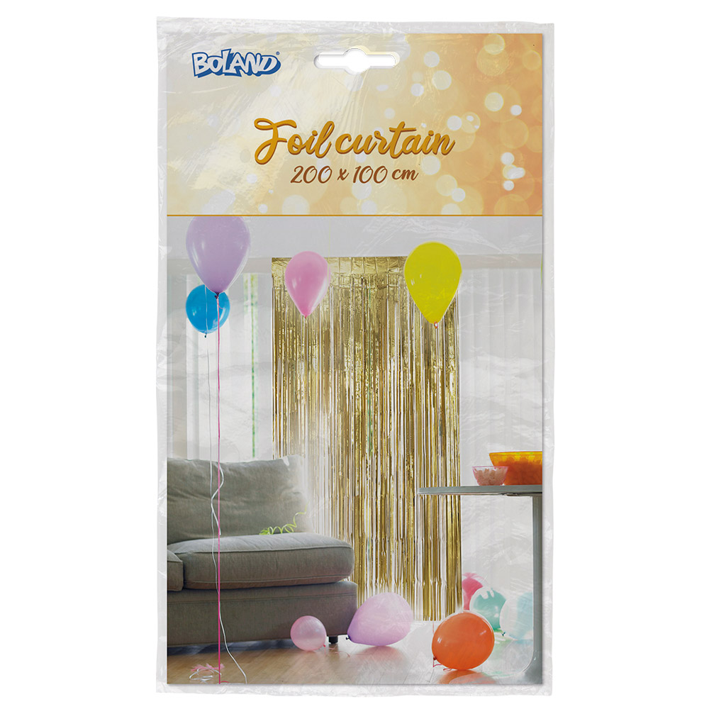 Foliegordijn Metallic goud (200 x 100 cm)