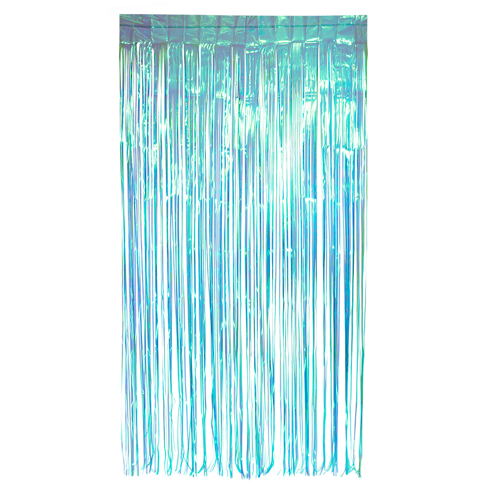 Foliegordijn Iriserend lichtblauw (200 x 100 cm)
