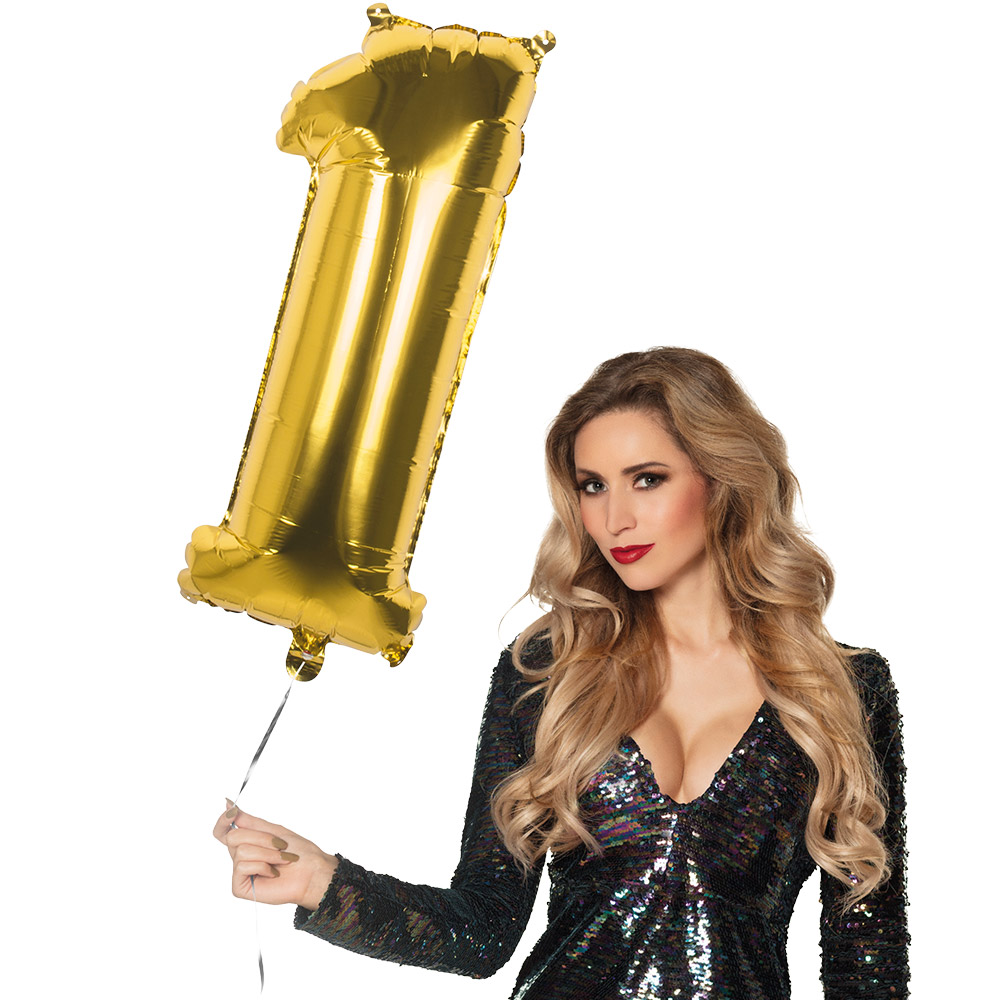 Folieballon '1' goud (86 cm)