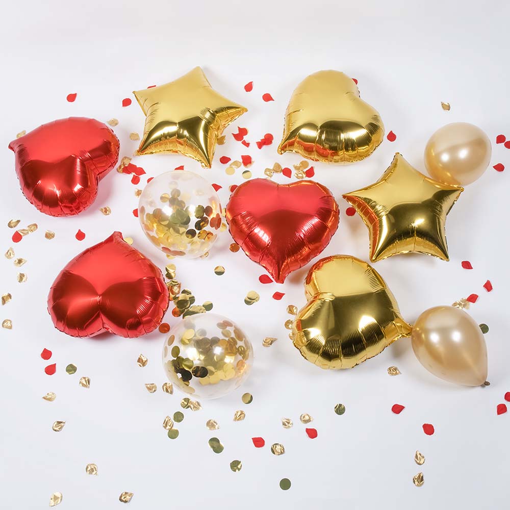 St. Folieballon Ster goud (40 x 45 cm)