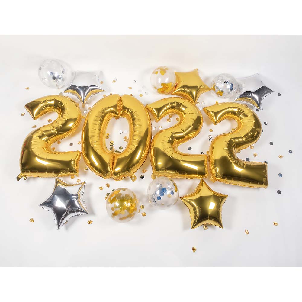 St. Folieballon Ster goud (40 x 45 cm)