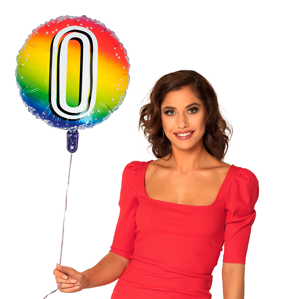 Folieballon '0' (Ø 45 cm)