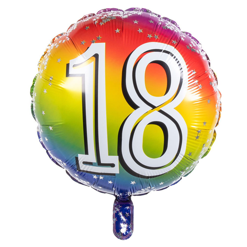 Folieballon '18' (Ø 45 cm)
