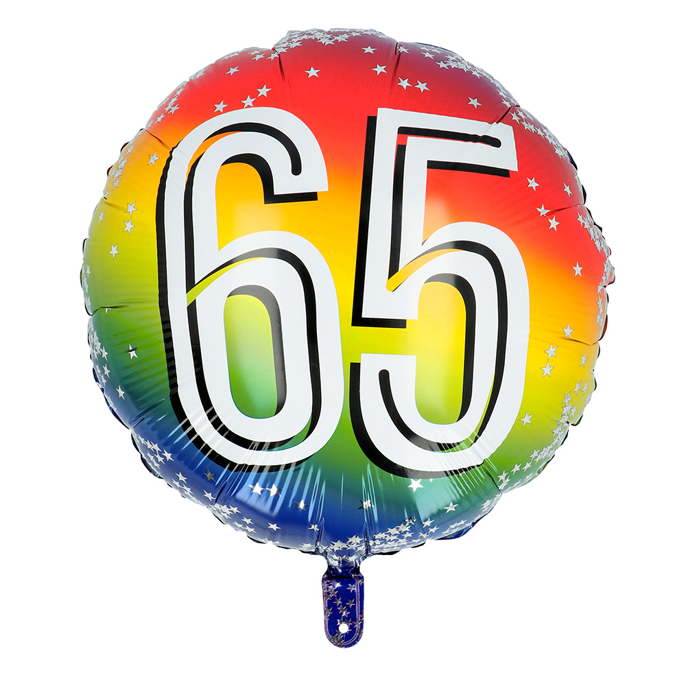 Folieballon '65' (Ø 45 cm)