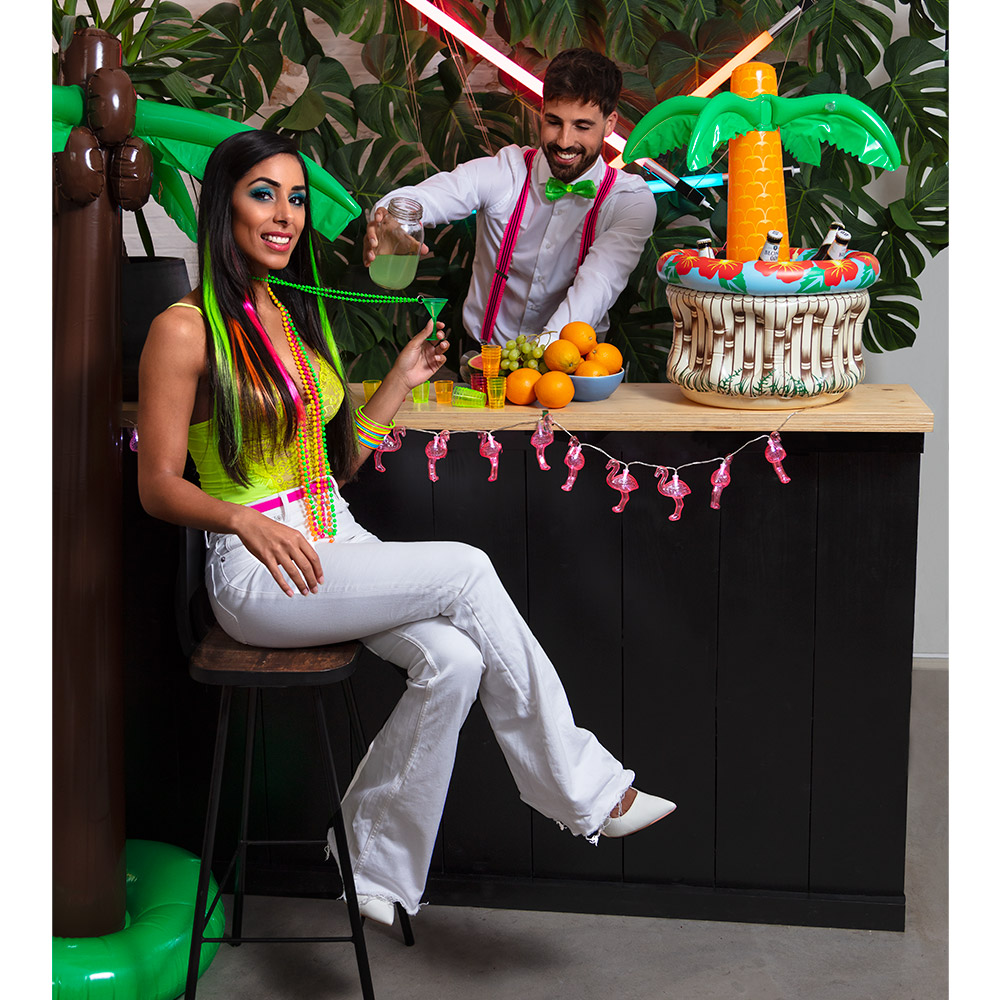 Set 20 plastic shotglaasjes 4 neonkleuren UV