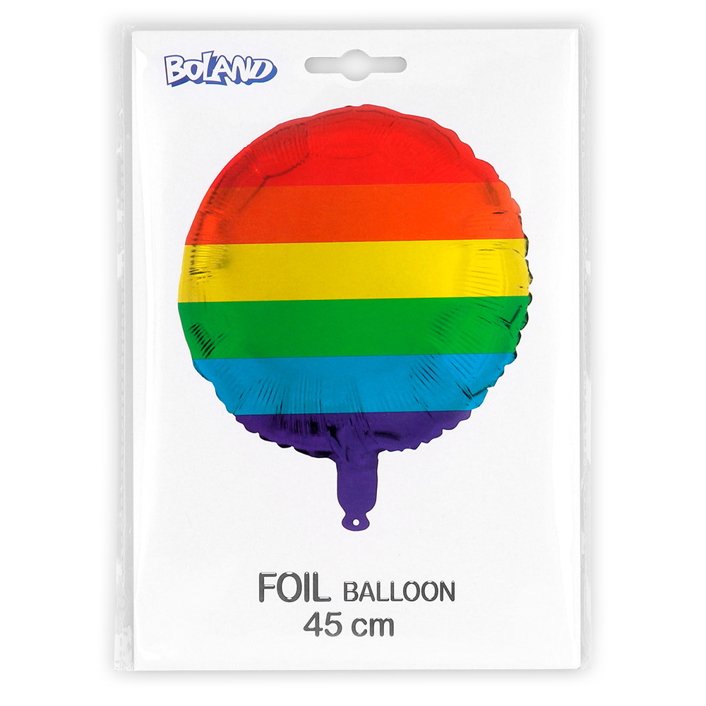 Folieballon Regenboog dubbelzijdig (Ø 45 cm)