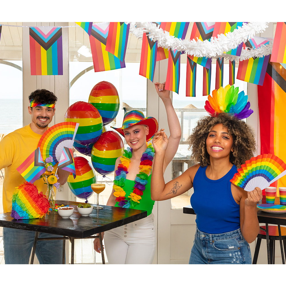 Set 6 waaiers Pride (23 cm)