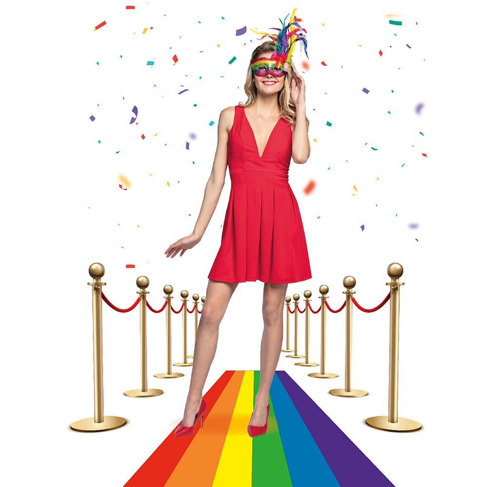 Loper regenboog (450 x 60 cm)
