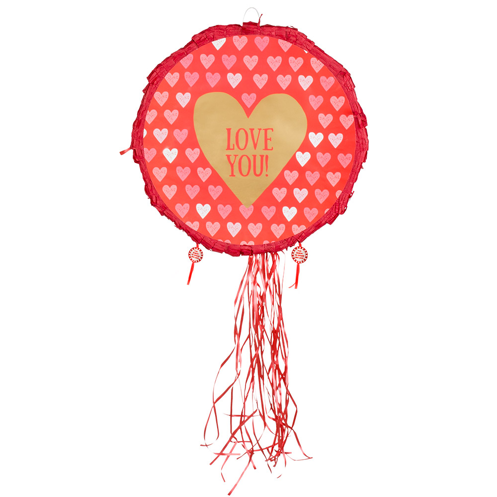 Trekpiñata 'Love you!' opvouwbaar (40 cm)