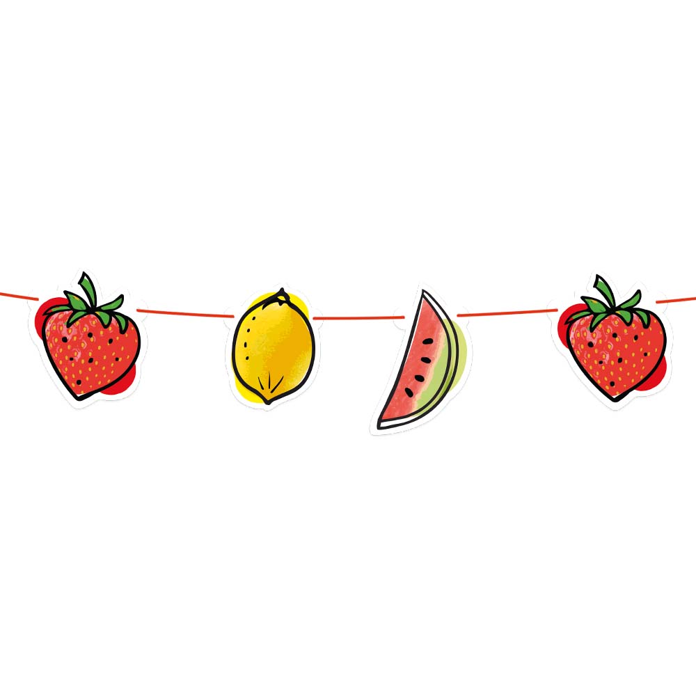 St. Kartonnen slinger Fruit (300 cm)