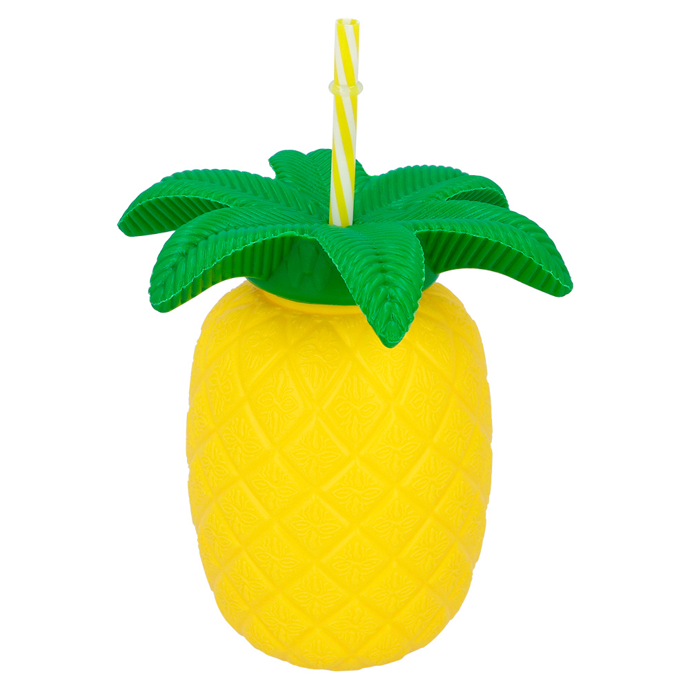 St. Ananas drinkbeker met rietje 800ml