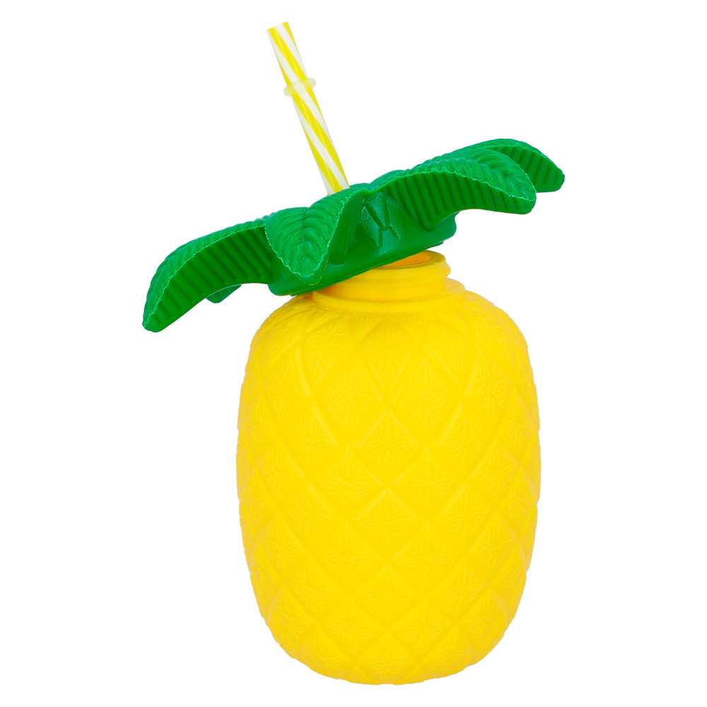 St. Ananas drinkbeker met rietje 800ml