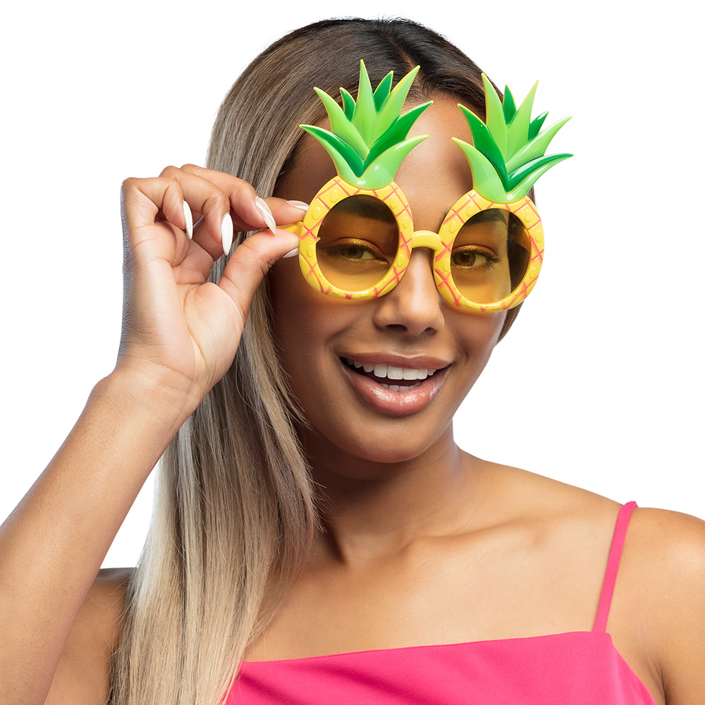 Partybril Ananas geel