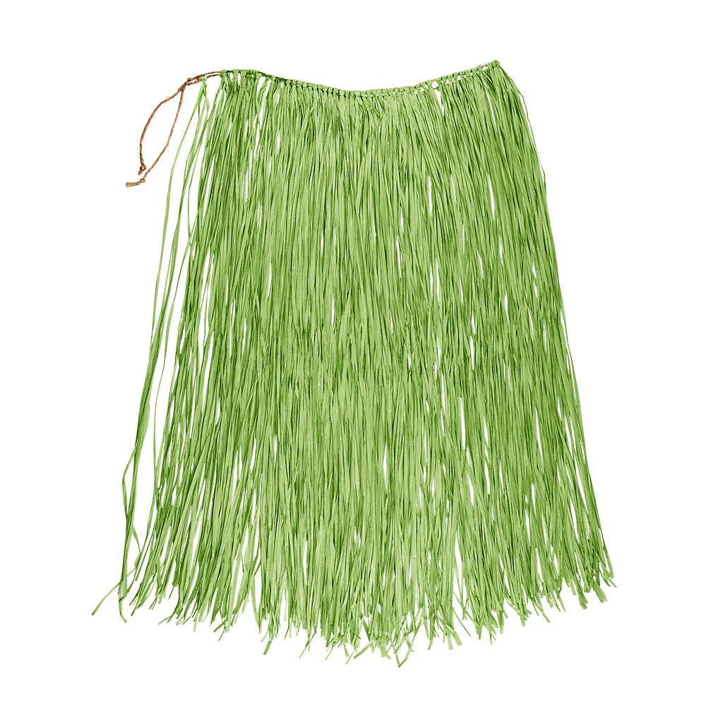 St. Hawaïrokje Raffia groen (80 cm)