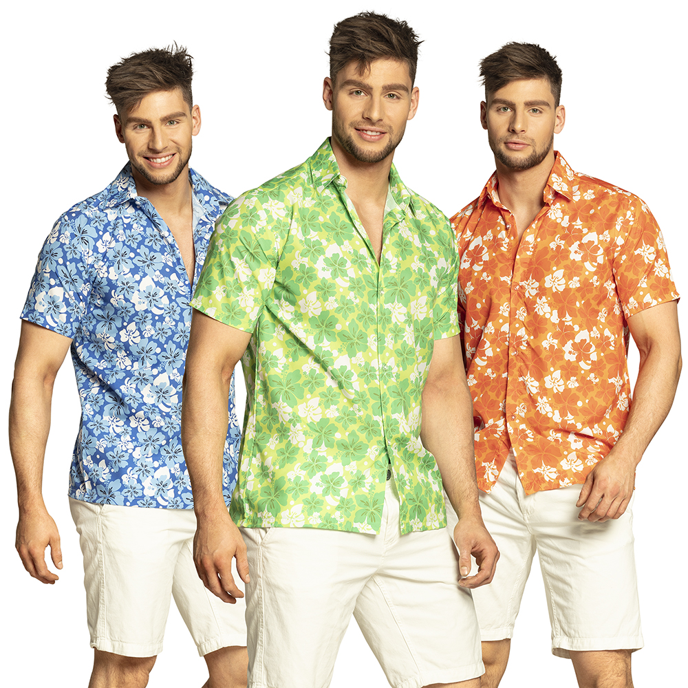 Shirt Hawaï 3 kleuren ass. (L)