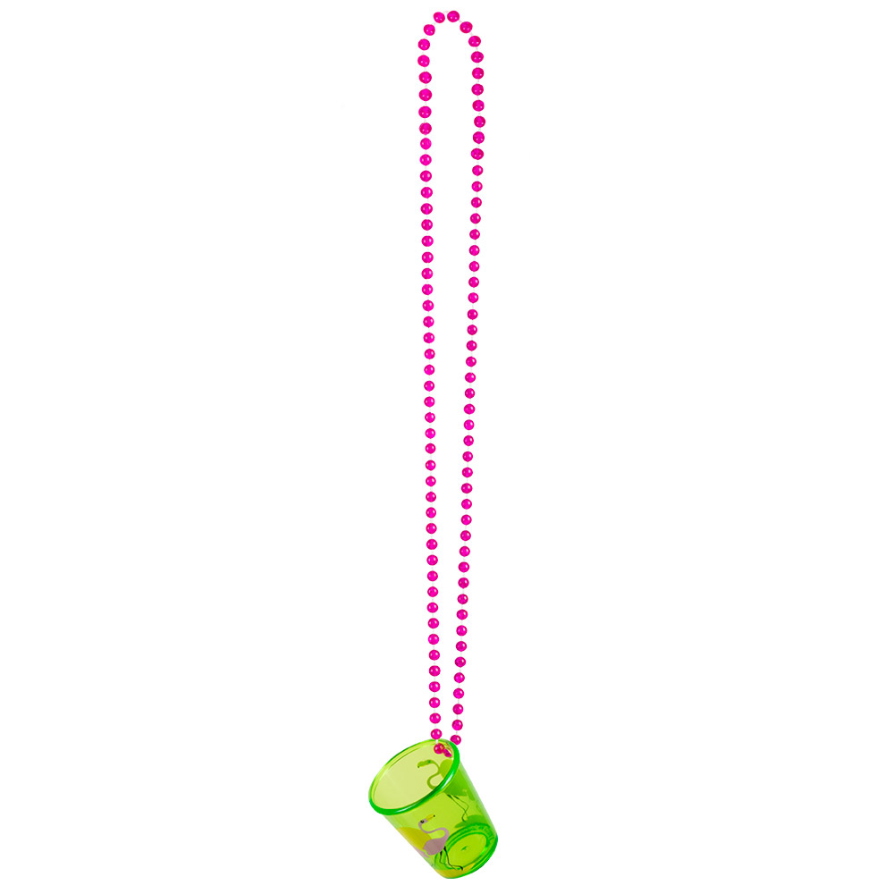 Ketting shotglaasje Hawaï 4 ass.
