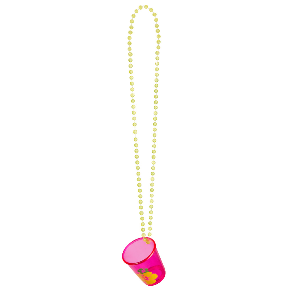 Ketting shotglaasje Hawaï 4 ass.